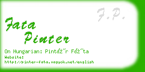 fata pinter business card